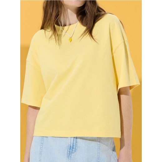 Sinsay - Koszulka oversize - żółty Sinsay XXS Sinsay wyprzedaż
