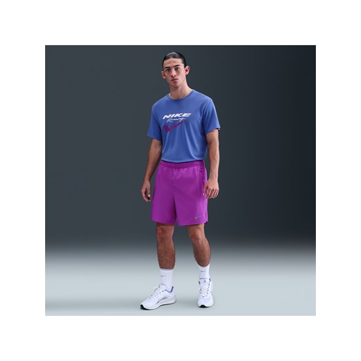 Męskie spodenki do biegania 2 w 1 Dri-FIT Nike Challenger 18 cm - Fiolet Nike L Nike poland