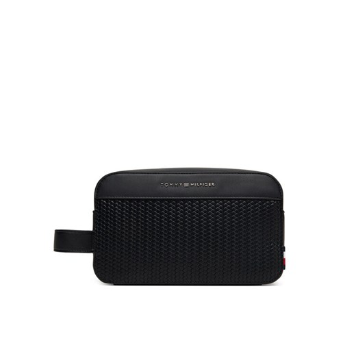 Kosmetyczka Tommy Hilfiger Th Woven Washbag AM0AM13838 Czarny ze sklepu eobuwie.pl w kategorii Kosmetyczki - zdjęcie 185055897