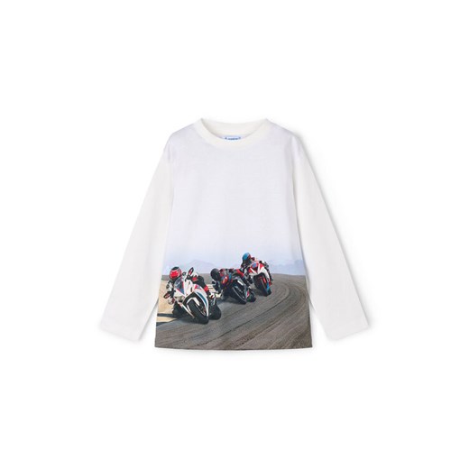 Mayoral Bluzka 4094 Biały Regular Fit ze sklepu MODIVO w kategorii T-shirty chłopięce - zdjęcie 185056477
