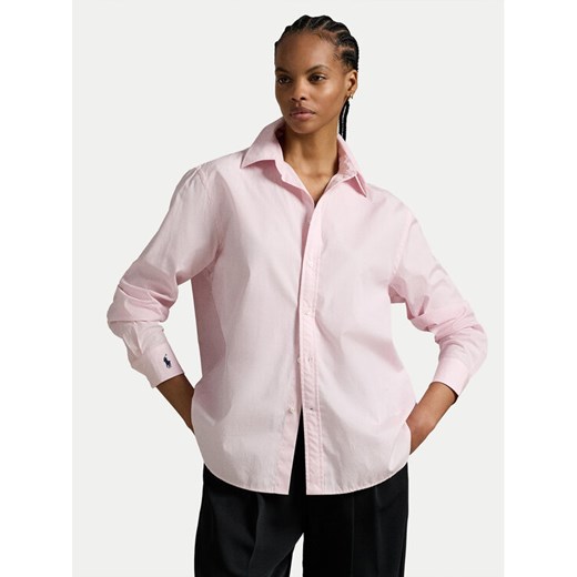 Polo Ralph Lauren Koszula 211968220003 Różowy Oversize ze sklepu MODIVO w kategorii Koszule damskie - zdjęcie 185056499