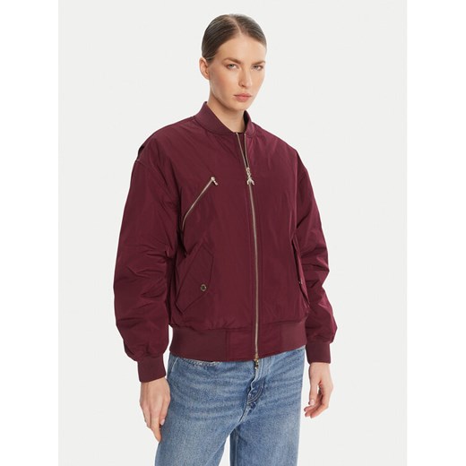 Patrizia Pepe Kurtka bomber 8O0185 A619 Bordowy Regular Fit ze sklepu MODIVO w kategorii Kurtki damskie - zdjęcie 185057625
