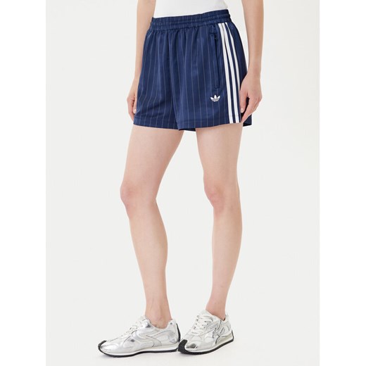 adidas Szorty sportowe Pin-stripe Satin KD2285 Granatowy Loose Fit ze sklepu MODIVO w kategorii Szorty - zdjęcie 185057638