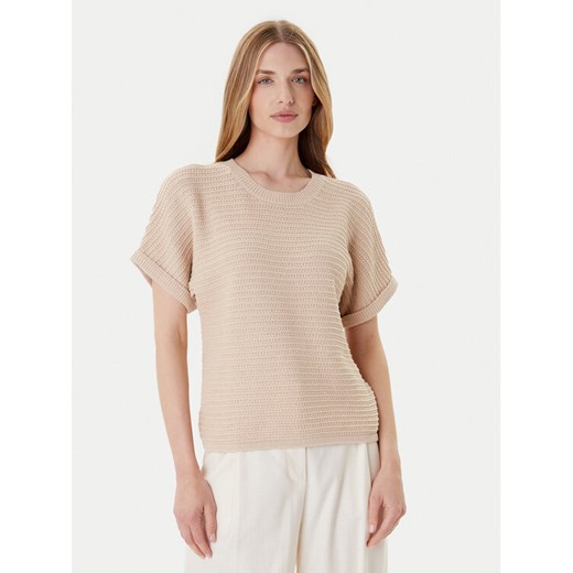 Morgan Sweter 252-MVIET Beżowy Relaxed Fit ze sklepu MODIVO w kategorii Swetry damskie - zdjęcie 185057659