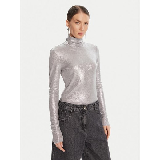 Patrizia Pepe Body 8M1751 J276 Srebrny Regular Fit ze sklepu MODIVO w kategorii Bluzki damskie - zdjęcie 185057667