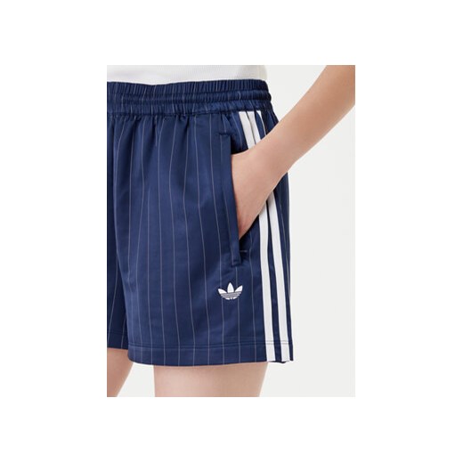adidas Szorty sportowe Pin-stripe Satin KD2285 Granatowy Loose Fit M MODIVO