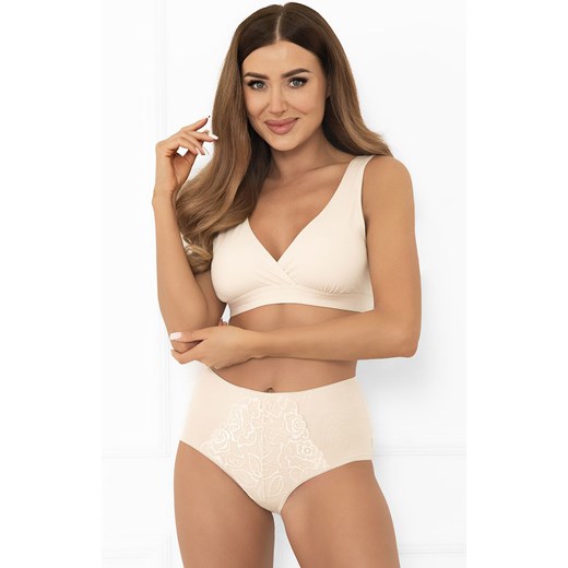 Figi damskie wysokie beż pudrowy Libra maxi, Kolor beż pudrowy, Rozmiar M, Italian Fashion ze sklepu Intymna w kategorii Majtki damskie - zdjęcie 185058028
