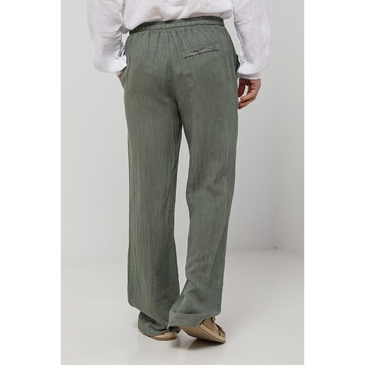 Rodier Lin Lniane spodnie w kolorze khaki Rodier Lin XL/XXL wyprzedaż Limango Polska