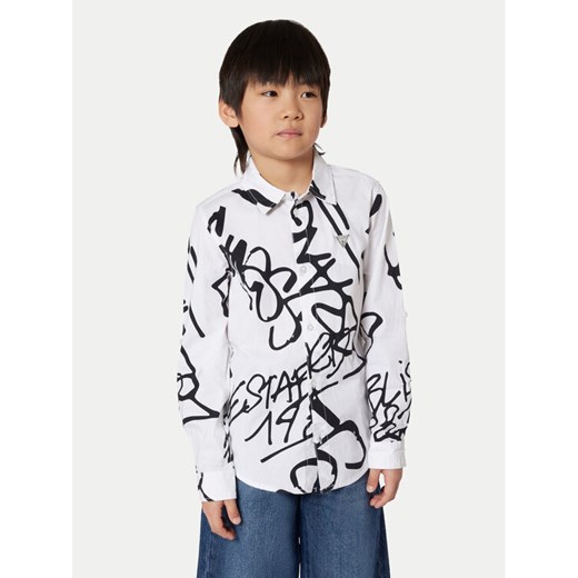 Guess Koszula L5BH00 WE5W0 Biały Regular Fit ze sklepu MODIVO w kategorii Koszule chłopięce - zdjęcie 185059318