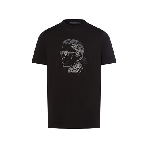KARL LAGERFELD Koszulka męska Mężczyźni Bawełna czarny nadruk ze sklepu vangraaf w kategorii T-shirty męskie - zdjęcie 185059505