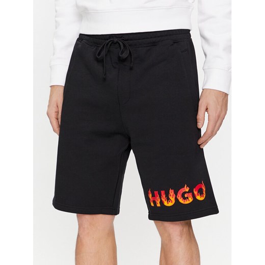 Hugo Szorty sportowe Dinque 50504826 Czarny Relaxed Fit ze sklepu MODIVO w kategorii Spodenki męskie - zdjęcie 185059558