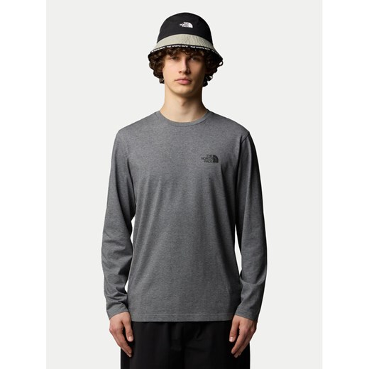 The North Face Longsleeve Simple Dome NF0A87QN Szary Regular Fit ze sklepu MODIVO w kategorii T-shirty męskie - zdjęcie 185059575