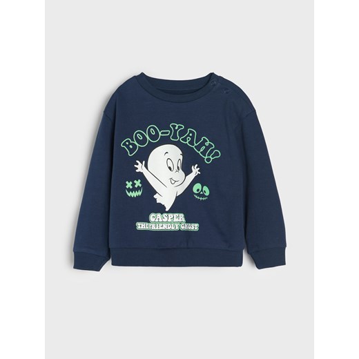 Sinsay - Bluza świecąca w ciemności Casper the friendly ghost - granatowy Sinsay 5-2 l) Sinsay