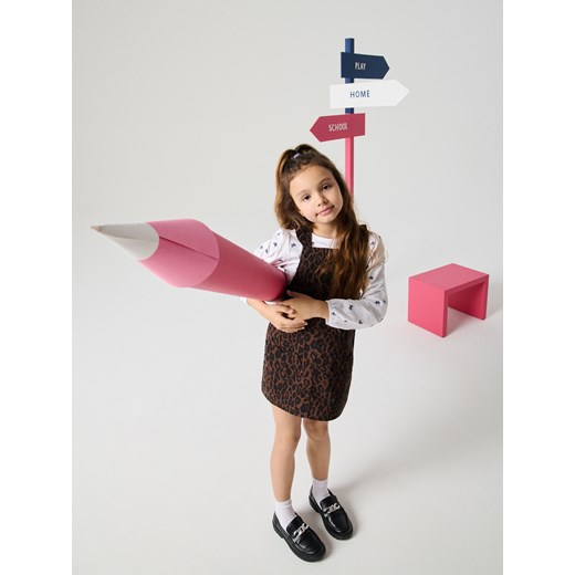 Sinsay - Koszulka z długimi rękawami - biały Sinsay 98 (2-3 l) Sinsay