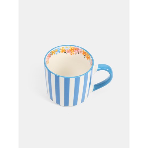 Sinsay - Kubek w paski - niebieski Sinsay One Size Sinsay