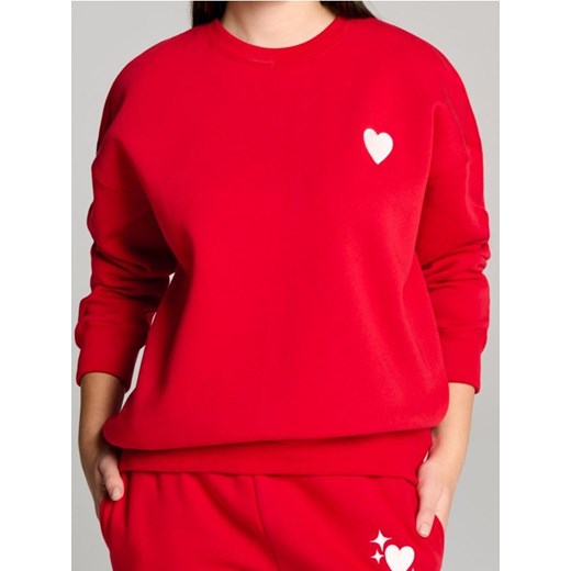 Sinsay - Bluza z napisem na plecach - czerwony ze sklepu Sinsay w kategorii Bluzy damskie - zdjęcie 185060799