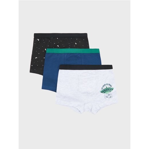 Sinsay - Bawełniane bokserki ze wzorem 3 pack - wielobarwny ze sklepu Sinsay w kategorii Majtki dziecięce - zdjęcie 185060869