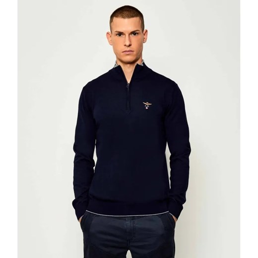 Aeronautica Militare Wełniany sweter | Regular Fit ze sklepu Gomez Fashion Store w kategorii Swetry męskie - zdjęcie 185061116