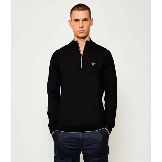 Aeronautica Militare Wełniany sweter | Regular Fit ze sklepu Gomez Fashion Store w kategorii Swetry męskie - zdjęcie 185061117