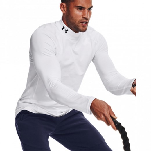 Męski longsleeve treningowy termoaktywny UNDER ARMOUR UA CG Armour Fitted Mock ze sklepu Sportstylestory.com w kategorii T-shirty męskie - zdjęcie 185062376