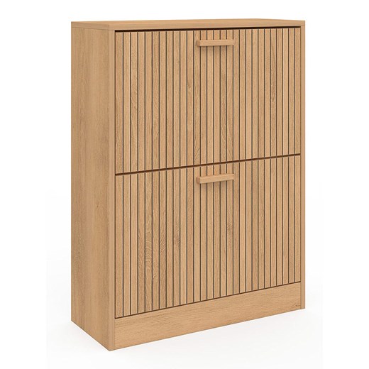 IDOMYA Essentials Szafka "Faustine" w kolorze jasnobrązowym na buty - 60 x 80 x 24 cm ze sklepu Limango Polska w kategorii Szafy - zdjęcie 185062756