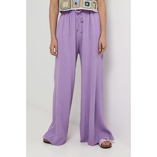 Rodier Lin Lniane spodnie w kolorze fioletowym Rodier Lin L/XL promocja Limango Polska