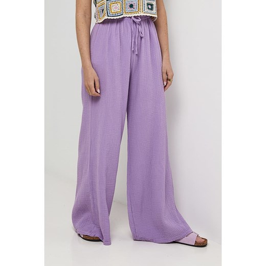 Rodier Lin Lniane spodnie w kolorze fioletowym Rodier Lin L/XL okazyjna cena Limango Polska