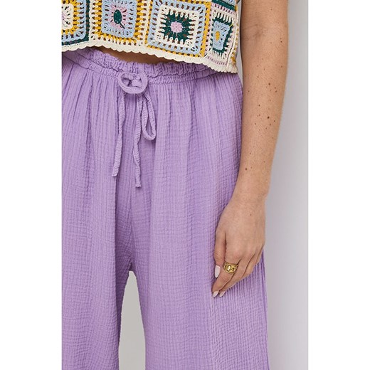 Rodier Lin Lniane spodnie w kolorze fioletowym Rodier Lin L/XL okazja Limango Polska