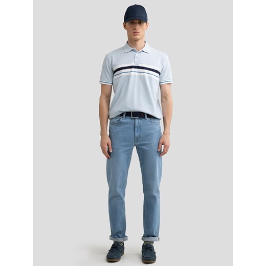 BIG STAR Koszulka polo w kolorze błękitnym ze sklepu Limango Polska w kategorii T-shirty męskie - zdjęcie 185062905