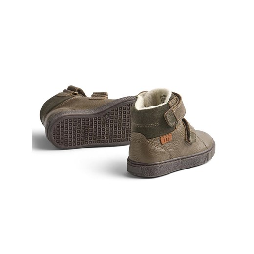 Wheat Skórzane botki zimowe w kolorze khaki 32 okazja Limango Polska