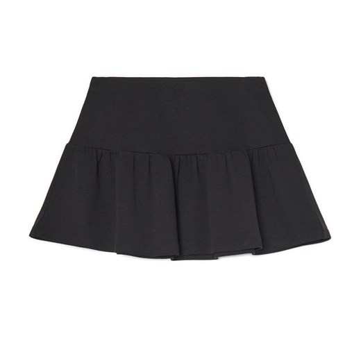 Cropp - Bawełniana czarna spódnica mini - czarny Cropp M Cropp