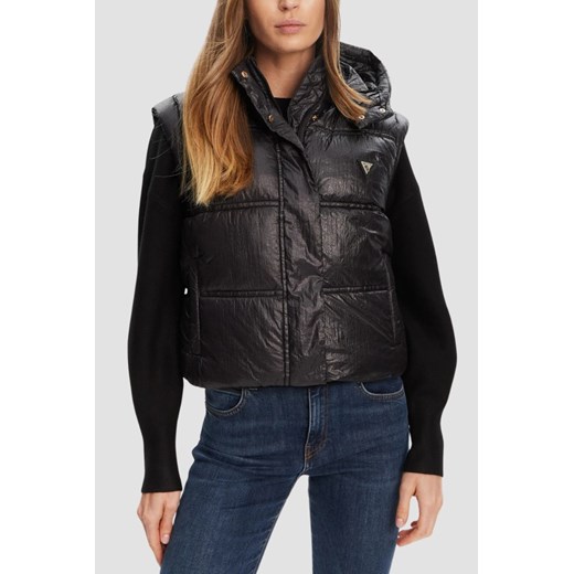 GUESS Czarna damska kamizelka Padded Vest, Rozmiar XS ze sklepu outfit.pl w kategorii Kamizelki damskie - zdjęcie 185063749