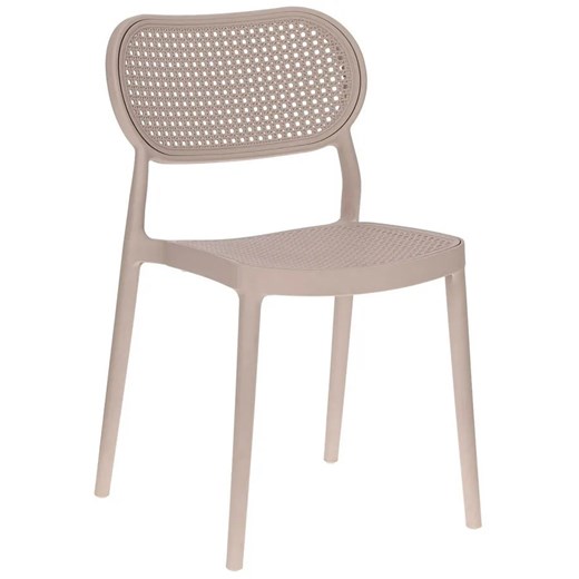 Nowoczesne krzesło do ogrodu w kolorze taupe C2-S60 ze sklepu Edinos.pl w kategorii Krzesła ogrodowe - zdjęcie 185064357