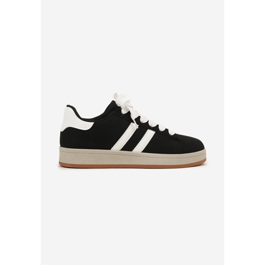 Czarno-Białe Buty Sportowe Sneakersy z Paskami z Boku Riliannea ze sklepu born2be.pl w kategorii Buty sportowe męskie - zdjęcie 185064438
