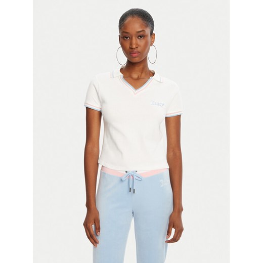 Juicy Couture Polo JCWCT225355 Biały Regular Fit ze sklepu MODIVO w kategorii Bluzki damskie - zdjęcie 185064667