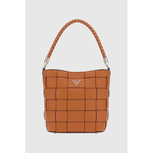 GUESS Brązowa torebka damska Maylee Bucket ze sklepu outfit.pl w kategorii Torby Shopper bag - zdjęcie 185065096