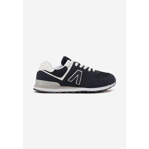 Granatowe Buty Sportowe Sneakersy z Ozdobną Aplikacją Rilazea ze sklepu born2be.pl w kategorii Buty sportowe męskie - zdjęcie 185065426