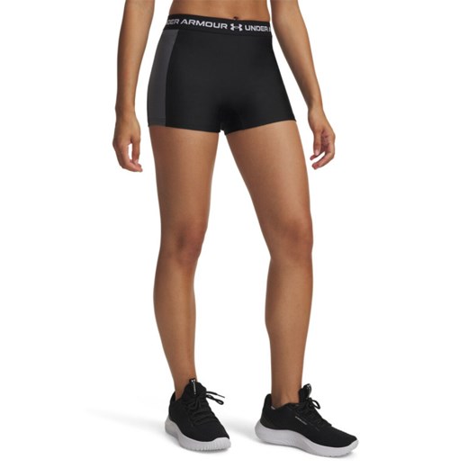 Damskie spodenki treningowe Under Armour UA Heat Gear Rib Shorty - czarne ze sklepu Sportstylestory.com w kategorii Szorty - zdjęcie 185065648