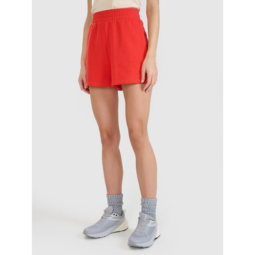 Damskie spodenki dresowe 4F 4FWMM00TSHOF542 - czerwone ze sklepu Sportstylestory.com w kategorii Szorty - zdjęcie 185066019