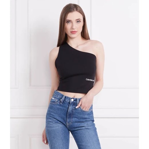 Calvin Klein Jeans Top MILANO | Slim Fit ze sklepu Gomez Fashion Store w kategorii Bluzki damskie - zdjęcie 185066107