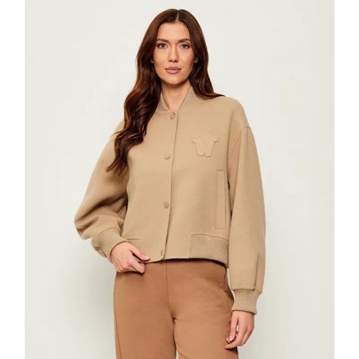 Weekend MaxMara Wełniana kurtka bomber ZELANTE | Oversize fit ze sklepu Gomez Fashion Store w kategorii Kurtki damskie - zdjęcie 185066759