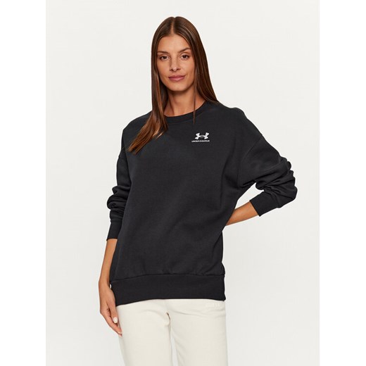 Under Armour Bluza Essential Flc Os Crew 1379475 Czarny Loose Fit ze sklepu MODIVO w kategorii Bluzy damskie - zdjęcie 185067018