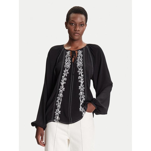 Desigual Bluzka Tallo 25WWBW07 Czarny Loose Fit ze sklepu MODIVO w kategorii Bluzki damskie - zdjęcie 185067035