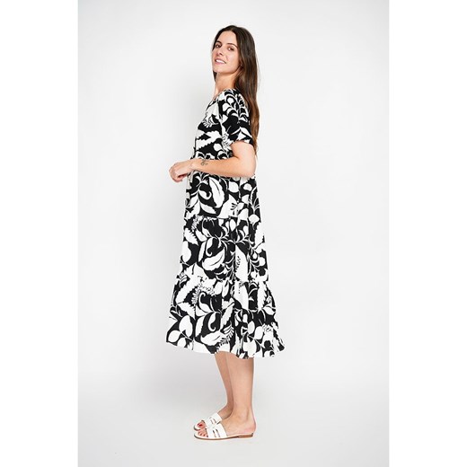 ASSUILI Sukienka w kolorze biało-czarnym 40 wyprzedaż Limango Polska