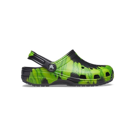 Crocs Chodaki &quot;Classic Tie Dye&quot; w kolorze czarno-zielonym ze sklepu Limango Polska w kategorii Klapki dziecięce - zdjęcie 185068948