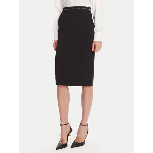 Elisabetta Franchi Spódnica midi GO-118-56E2-v220 Czarny Regular Fit ze sklepu MODIVO w kategorii Spódnice - zdjęcie 185070219