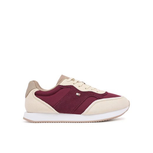 Tommy Hilfiger Sneakersy Easy Runner FW0FW08836 Beżowy ze sklepu MODIVO w kategorii Buty sportowe damskie - zdjęcie 185070239