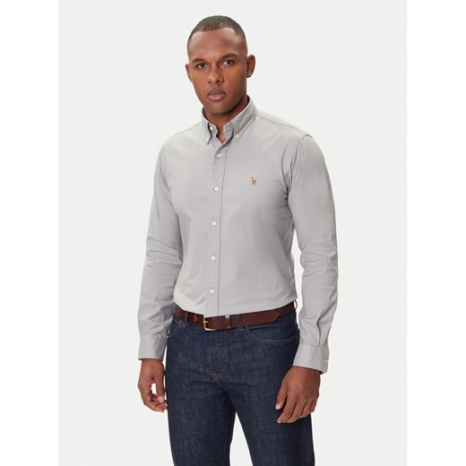 Polo Ralph Lauren Koszula 710P06688004 Szary Custom Fit ze sklepu MODIVO w kategorii Koszule męskie - zdjęcie 185070269