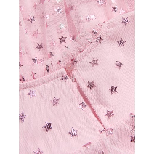 Reserved - Tiulowa sukienka w gwiazdki - pastelowy róż Reserved 104 (3-4 lata) Reserved