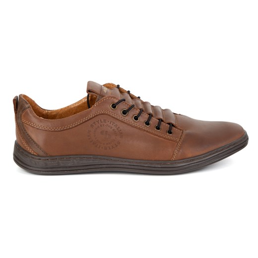 Buty męskie skórzane casual 2121/2 camel ze sklepu butyolivier w kategorii Półbuty męskie - zdjęcie 185072185